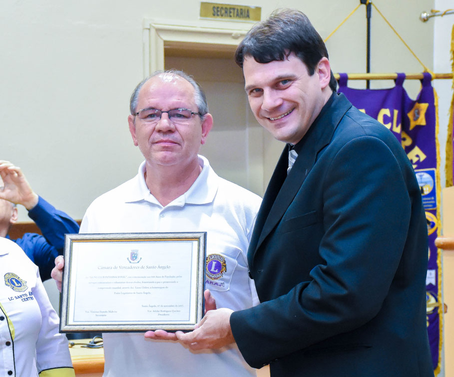 Legislativo realiza sessão solene em comemoração aos 100 anos do Lions Club Internacional