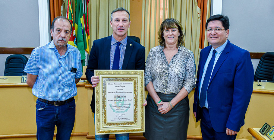 Deputado federal Ubiratan Sanderson recebe título de Cidadão Honorário de Santo Ângelo