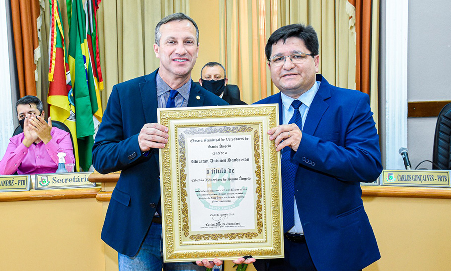 Deputado federal Ubiratan Sanderson recebe título de Cidadão Honorário de Santo Ângelo