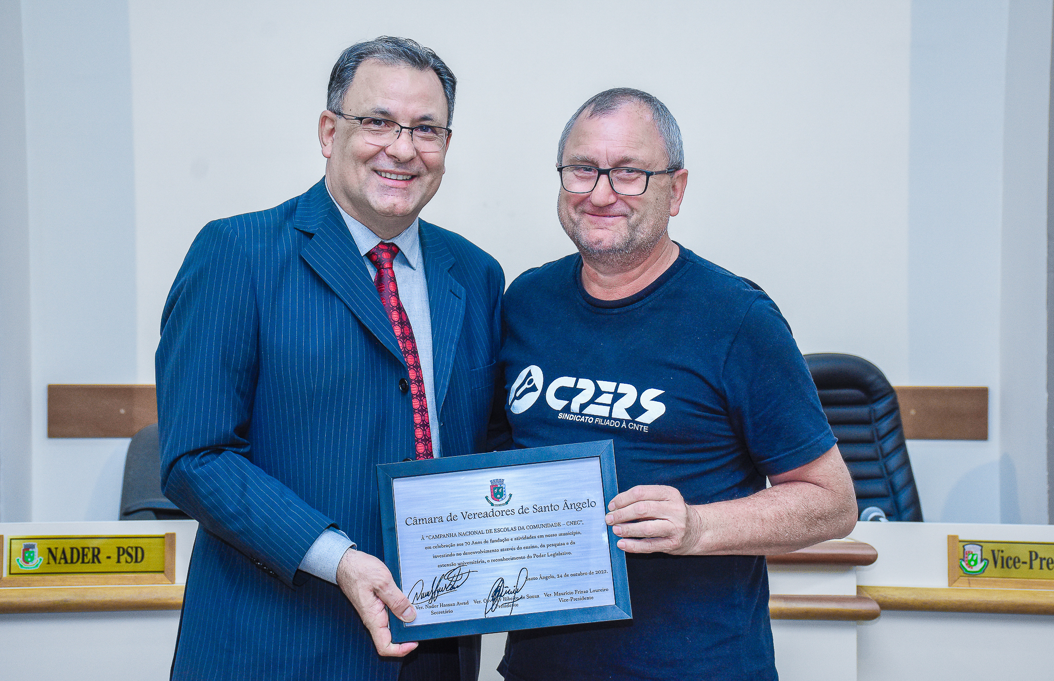 Legislativo presta homenagem aos 70 anos da Faculdade CNEC Santo Ângelo