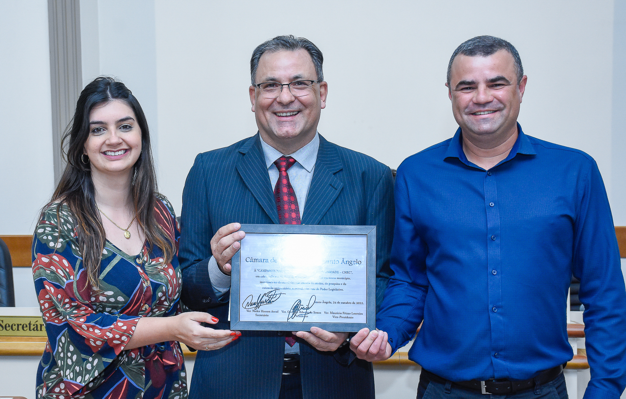 Legislativo presta homenagem aos 70 anos da Faculdade CNEC Santo Ângelo