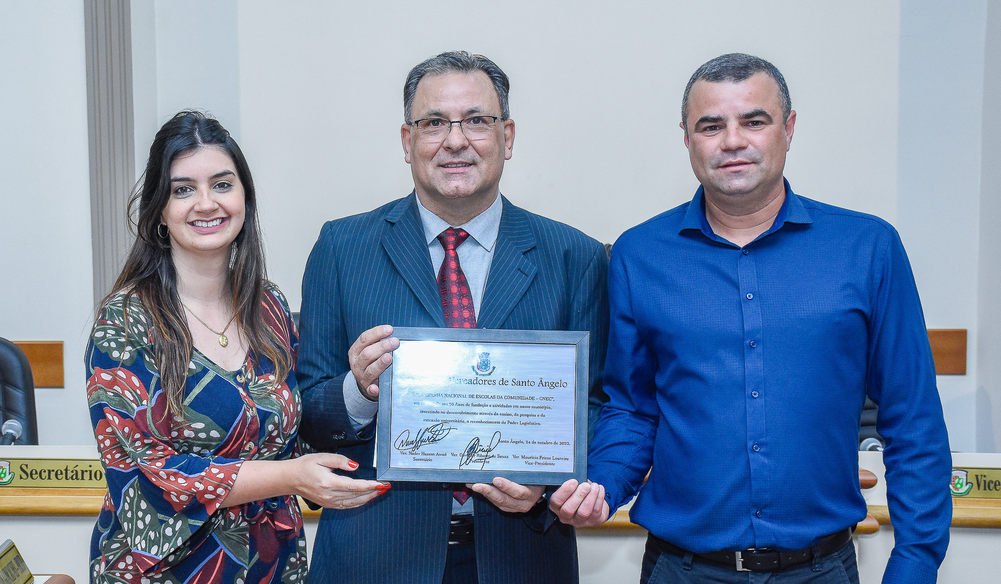 Legislativo presta homenagem aos 70 anos da Faculdade CNEC Santo Ângelo