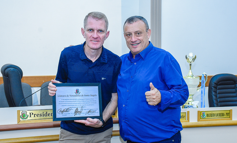 Legislativo presta homenagem ao atleta Ricardo Sobucki