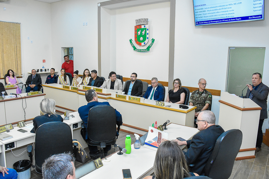 Legislativo realiza  Sessão Solene em homenagem aos 150 anos de emancipação político-administrativa de Santo Ângelo