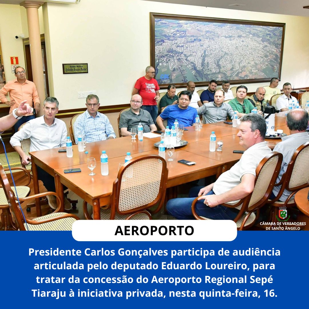 Vereadores participam de audiência sobre a concessão do Aeroporto Sepé Tiarajú
