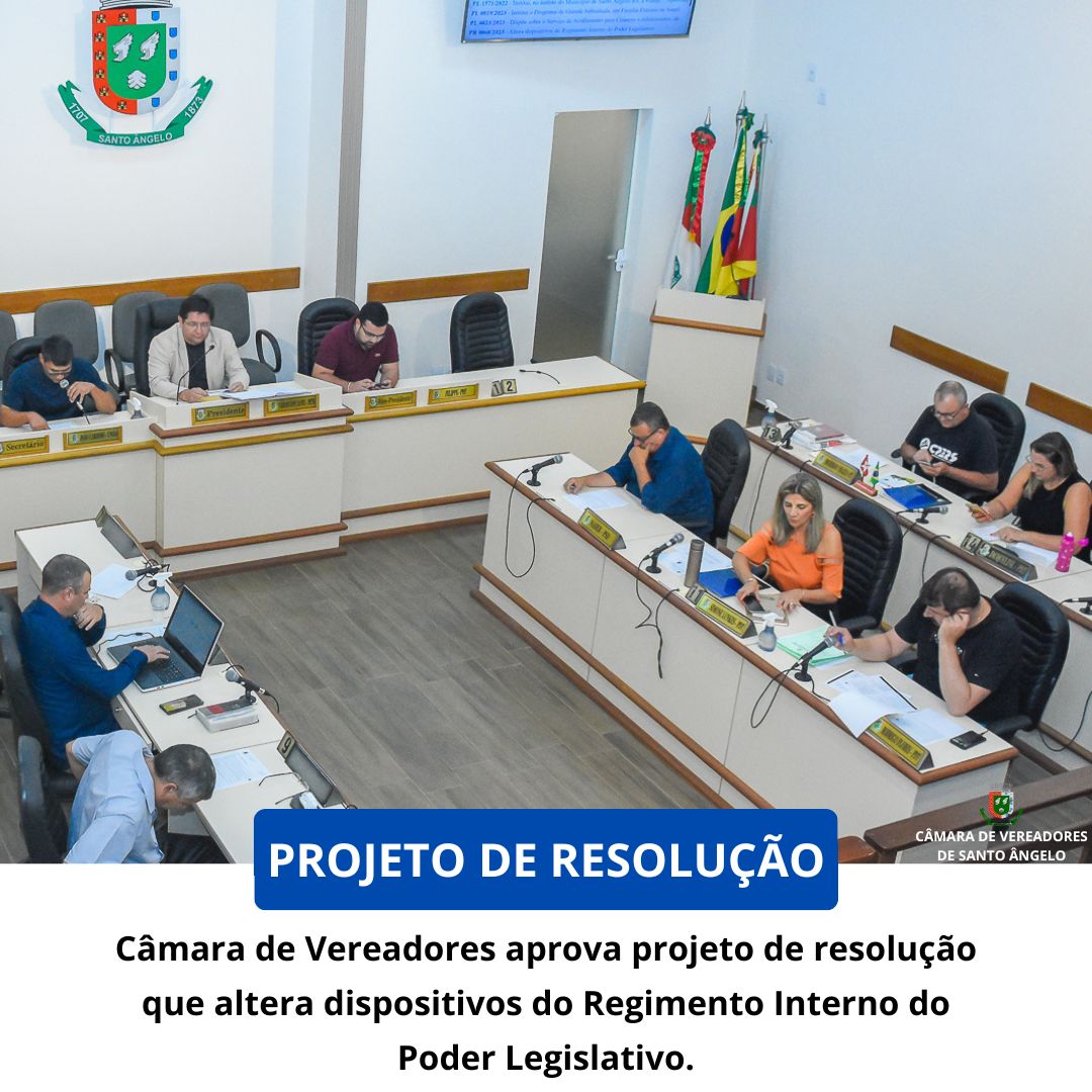 Vereadores aprovam Projeto de Resolução de Plenário que altera dispositivos do Regimento Interno do Poder Legislativo
