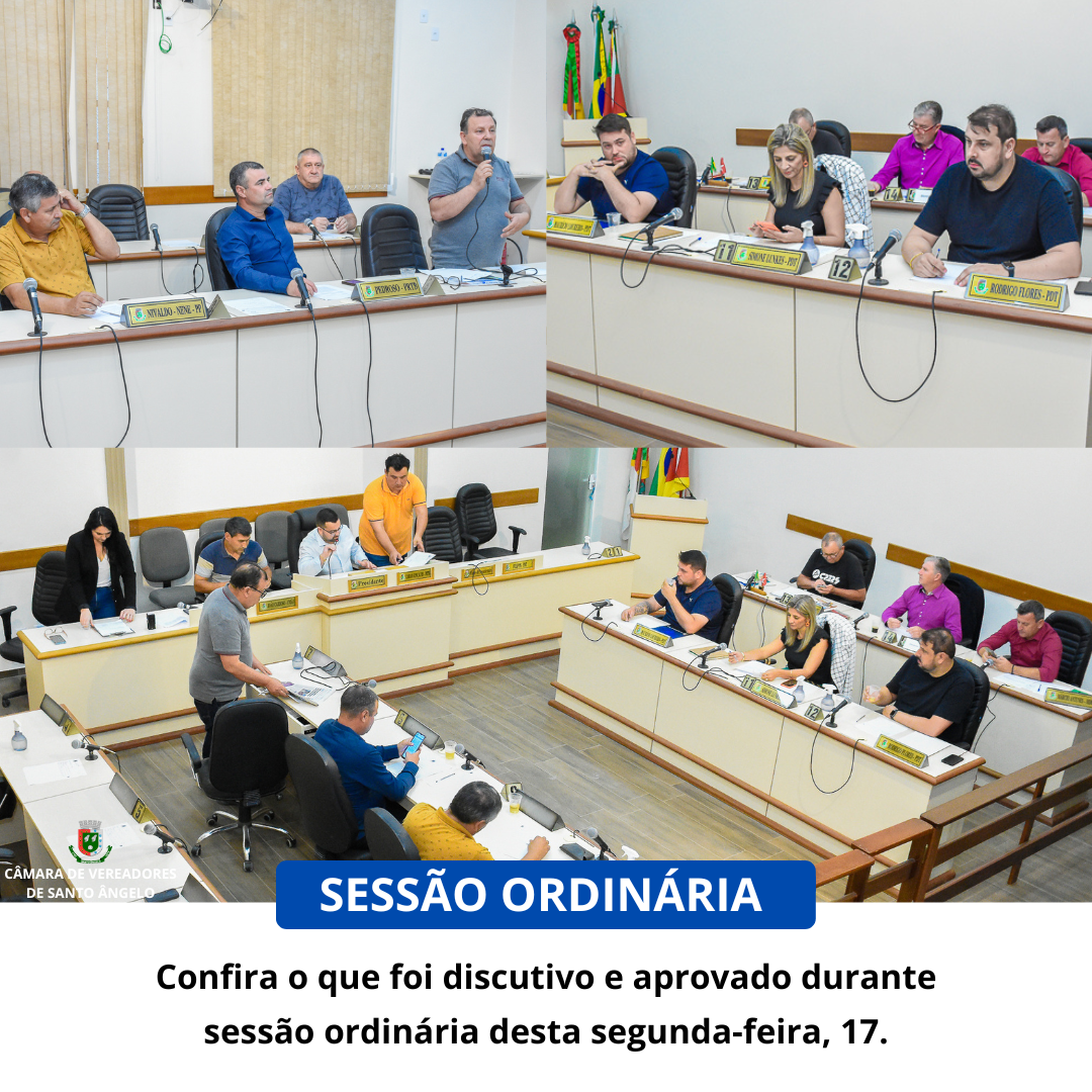   Confira as pautas deliberadas na Sessão Ordinária da última segunda-feira