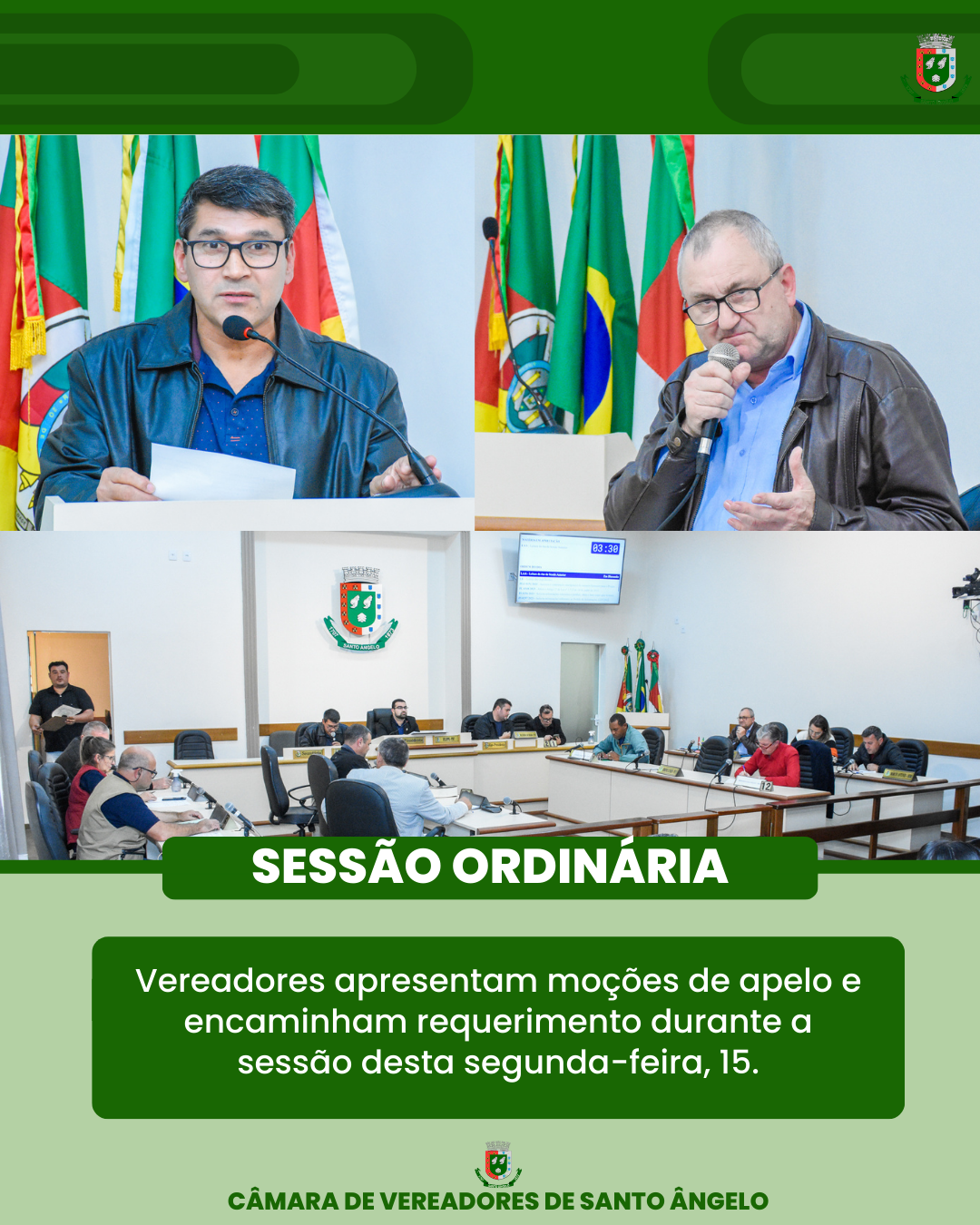 Confira as moções de apelo e requerimento apresentados pelos vereadores na Sessão da última segunda-feira