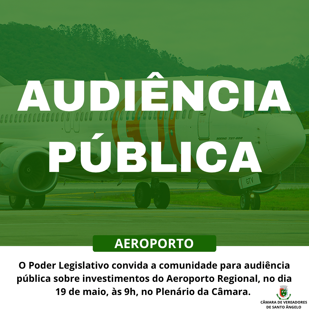 Câmara de Vereadores de Santo Ângelo realizará audiência pública na próxima sexta-feira, 19