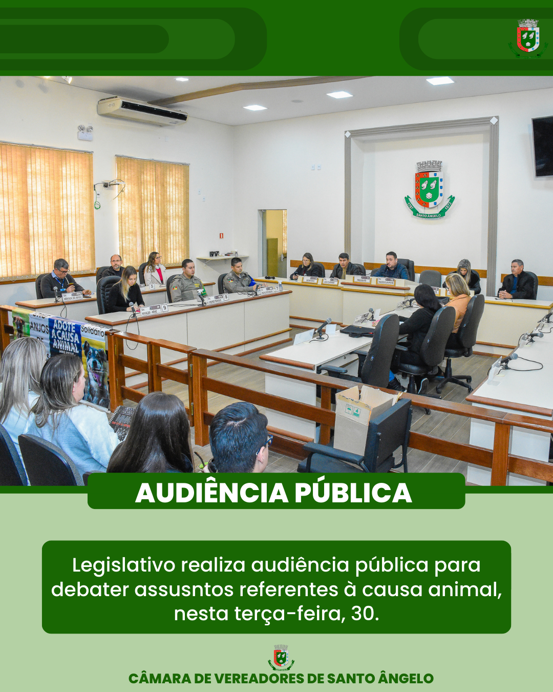 Câmara de Vereadores realizou audiência pública para debater assuntos referentes à causa animal