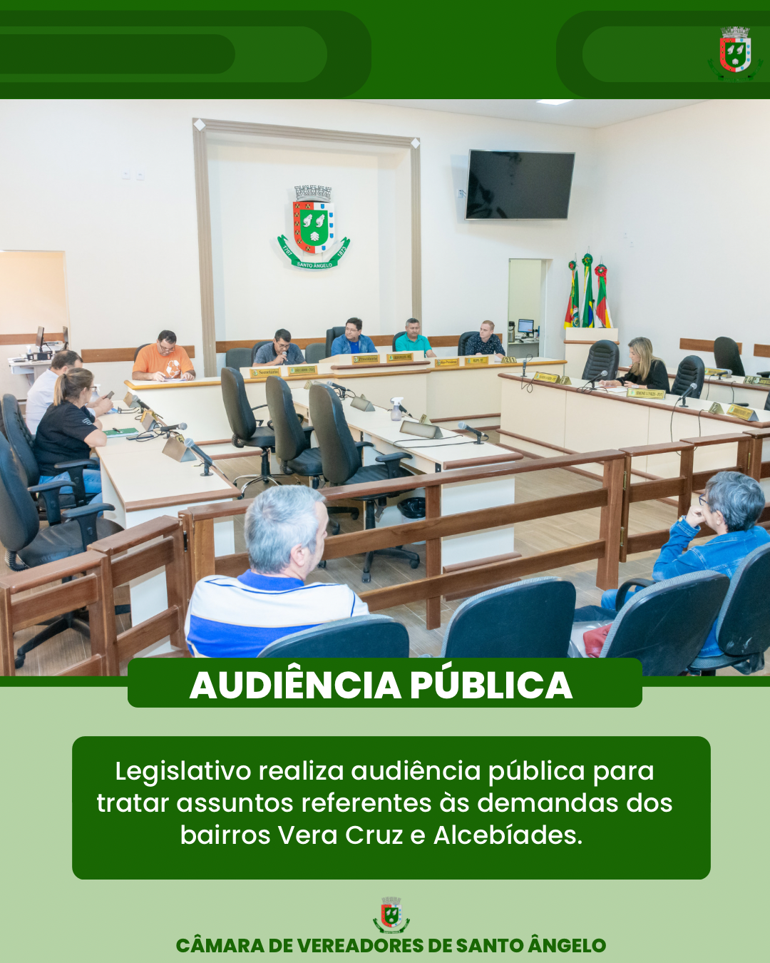 Câmara de Vereadores realiza Audiência Pública referente às demandas dos bairros Alcebíades e Vera Cruz