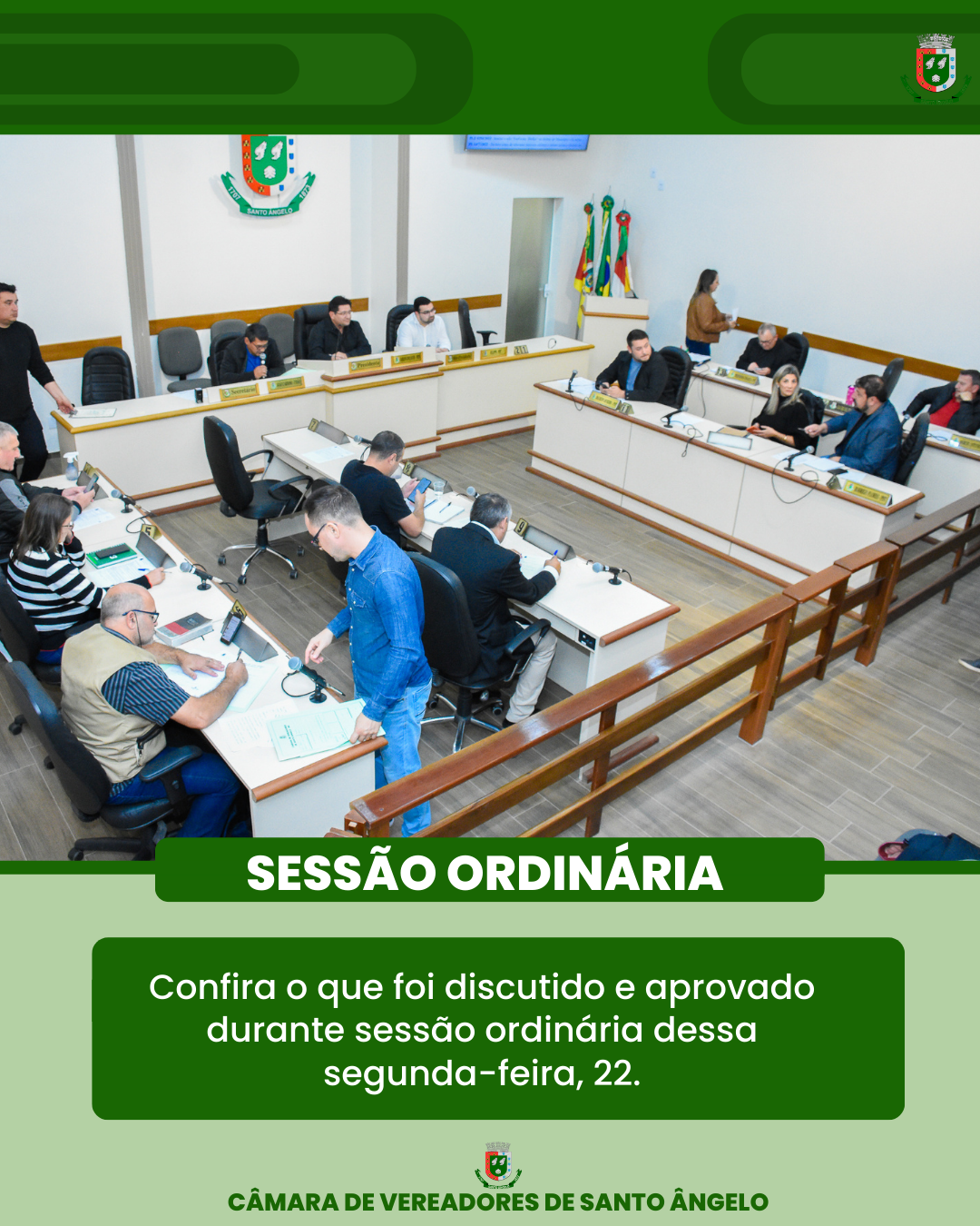 Veja os assuntos que estiveram em pauta na Sessão Ordinária da última segunda-feira