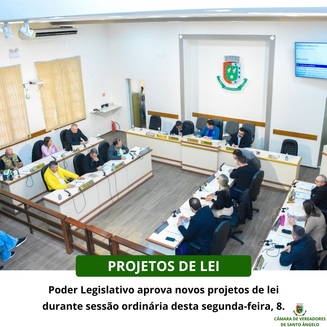 Confira os Projetos de Lei apreciados pelo Legislativo na última segunda-feira 
