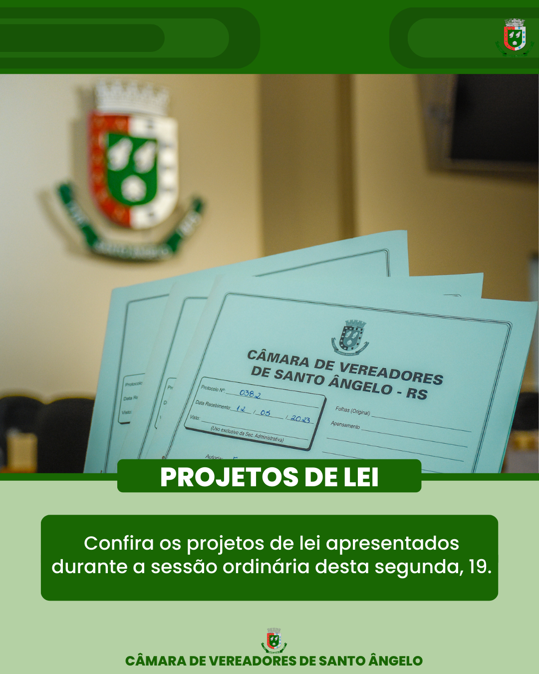 Veja os Projetos de Lei apresentados esta semana no Legislativo