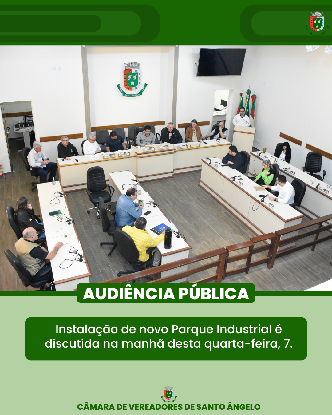 Audiência Pública no Legislativo debate assuntos relacionados à instalação de novo Parque Industrial no município