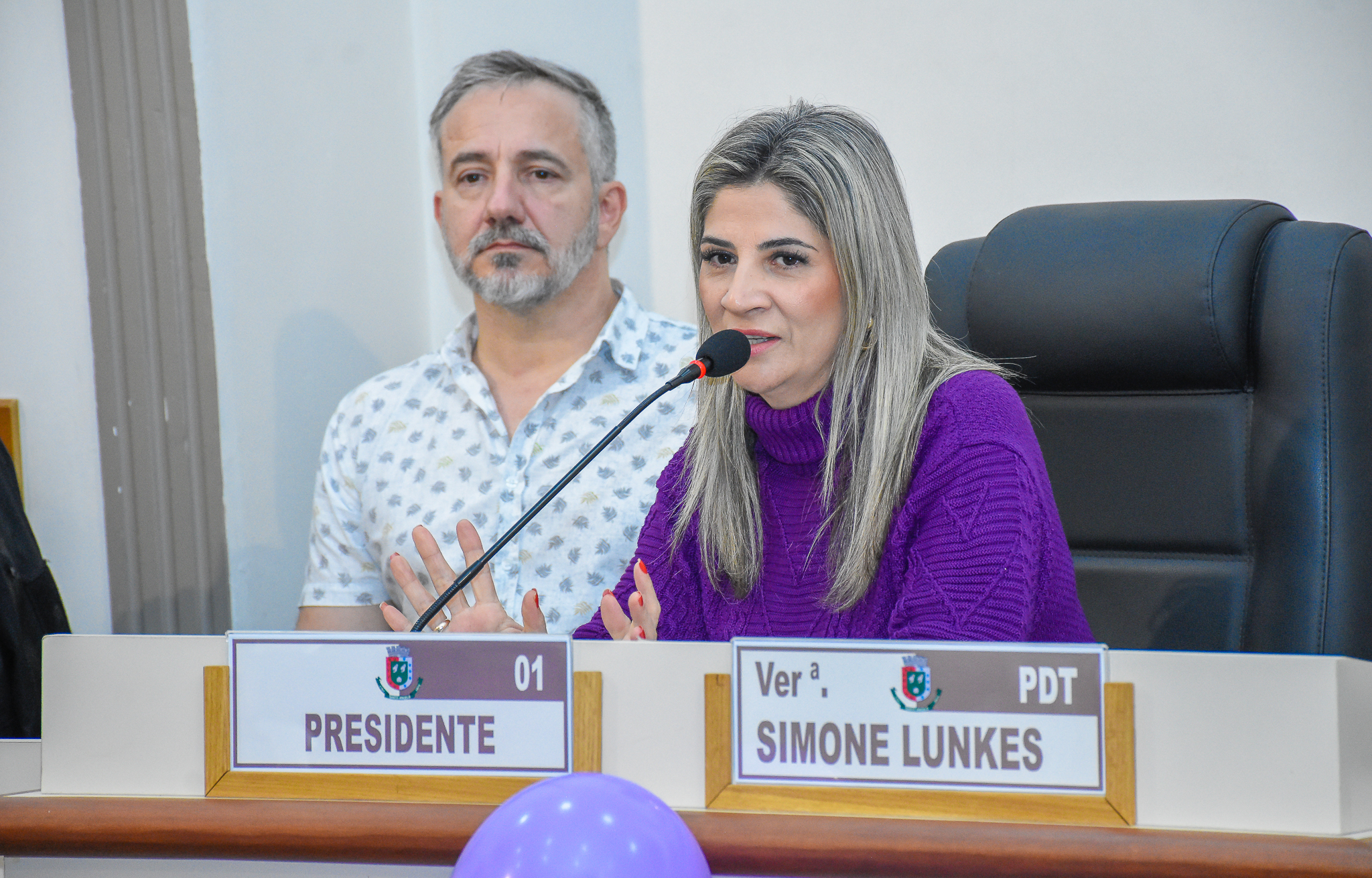 Procuradoria da Mulher através do Poder Legislativo realizou uma roda de conversa sobre a campanha Junho Violeta