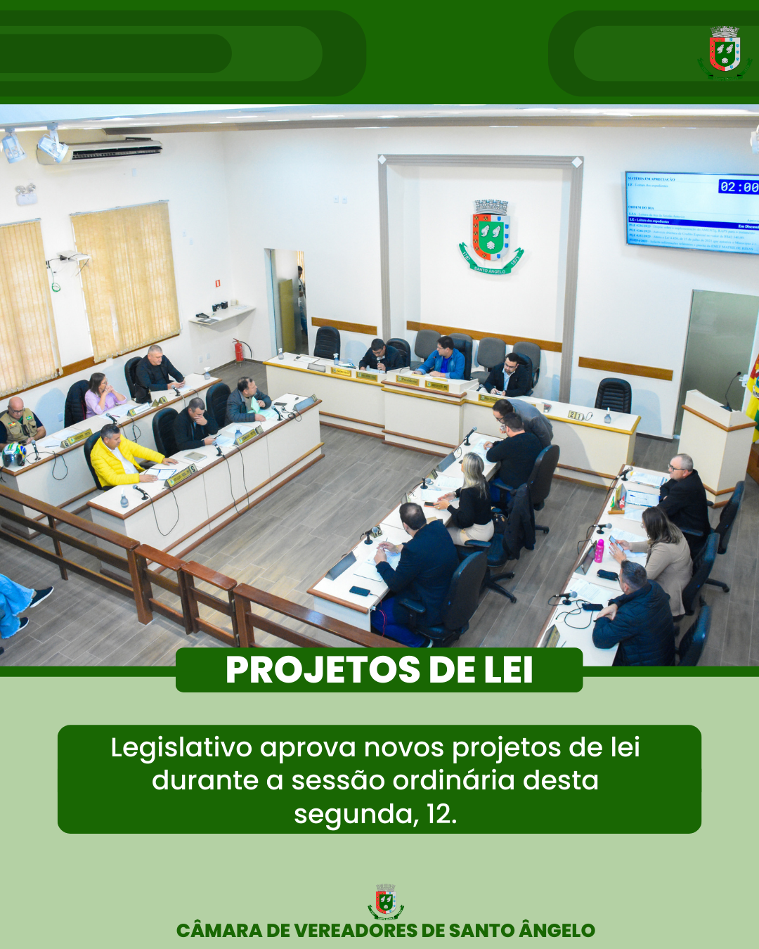 Confira os Projetos de Lei aprovados durante a Sessão Ordinária da última segunda-feira