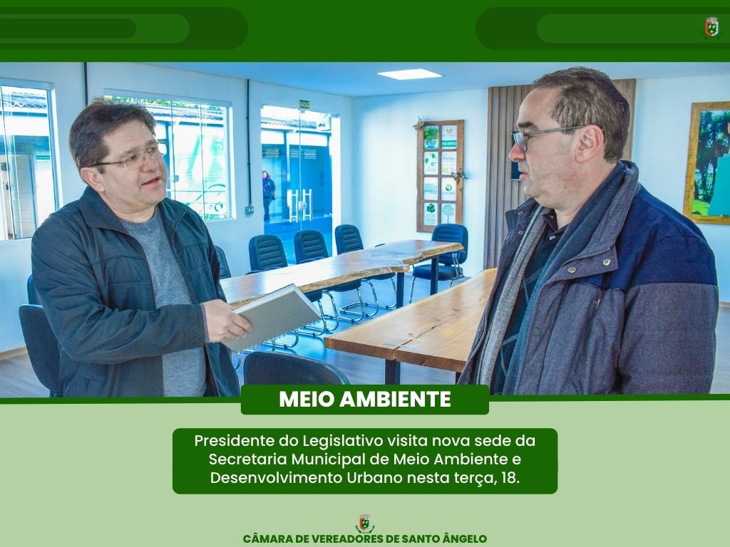 Presidente do Legislativo visita as instalações da nova sede da Secretaria Municipal de Meio Ambiente