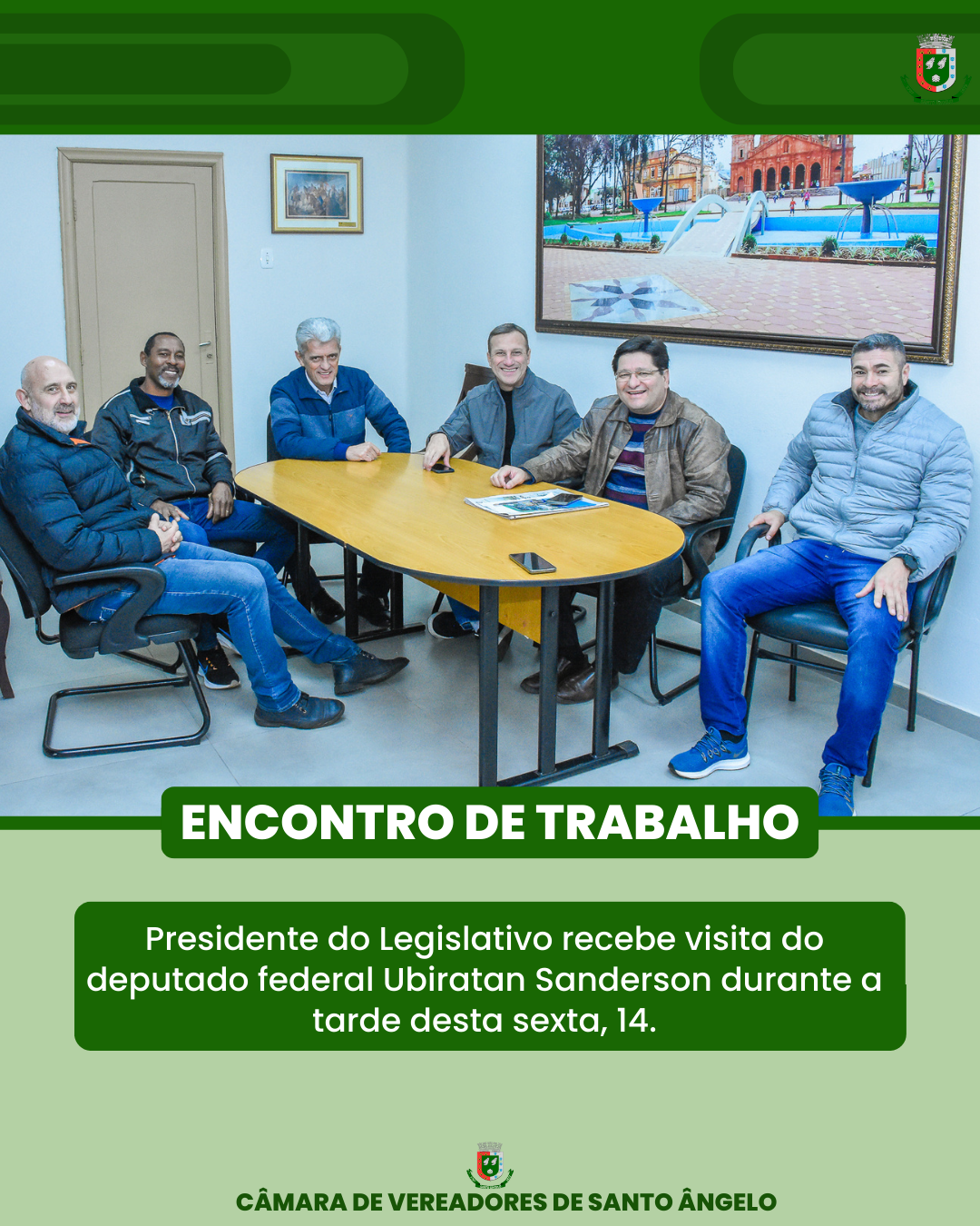 Presidente do Legislativo recebeu visita do deputado federal Ubiratan Sanderson na tarde desta sexta-feira