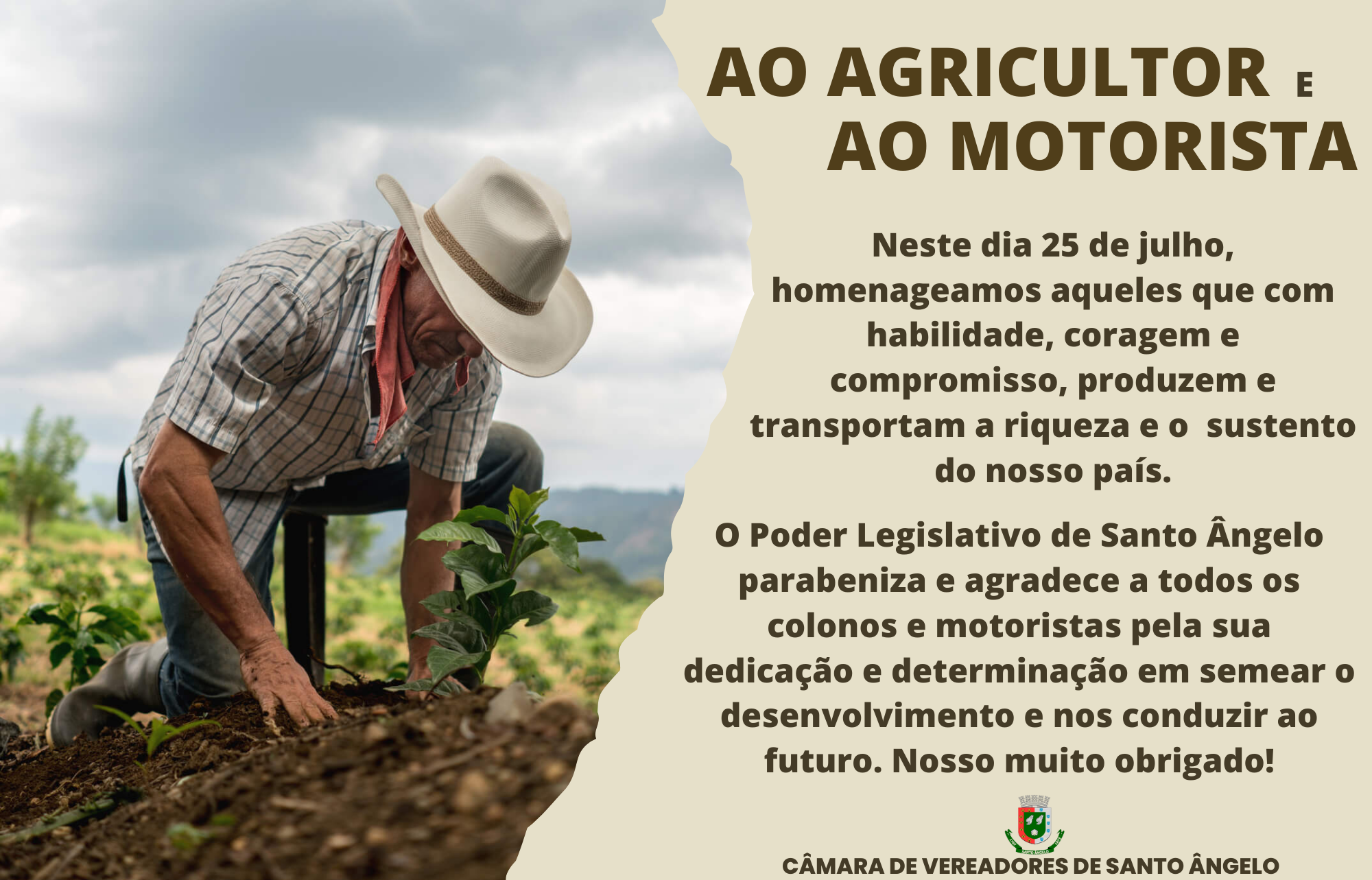 Parabéns  a todos os Colonos & motoristas que com coragem e comprometimento, produzem e transportam a riqueza do nosso país.