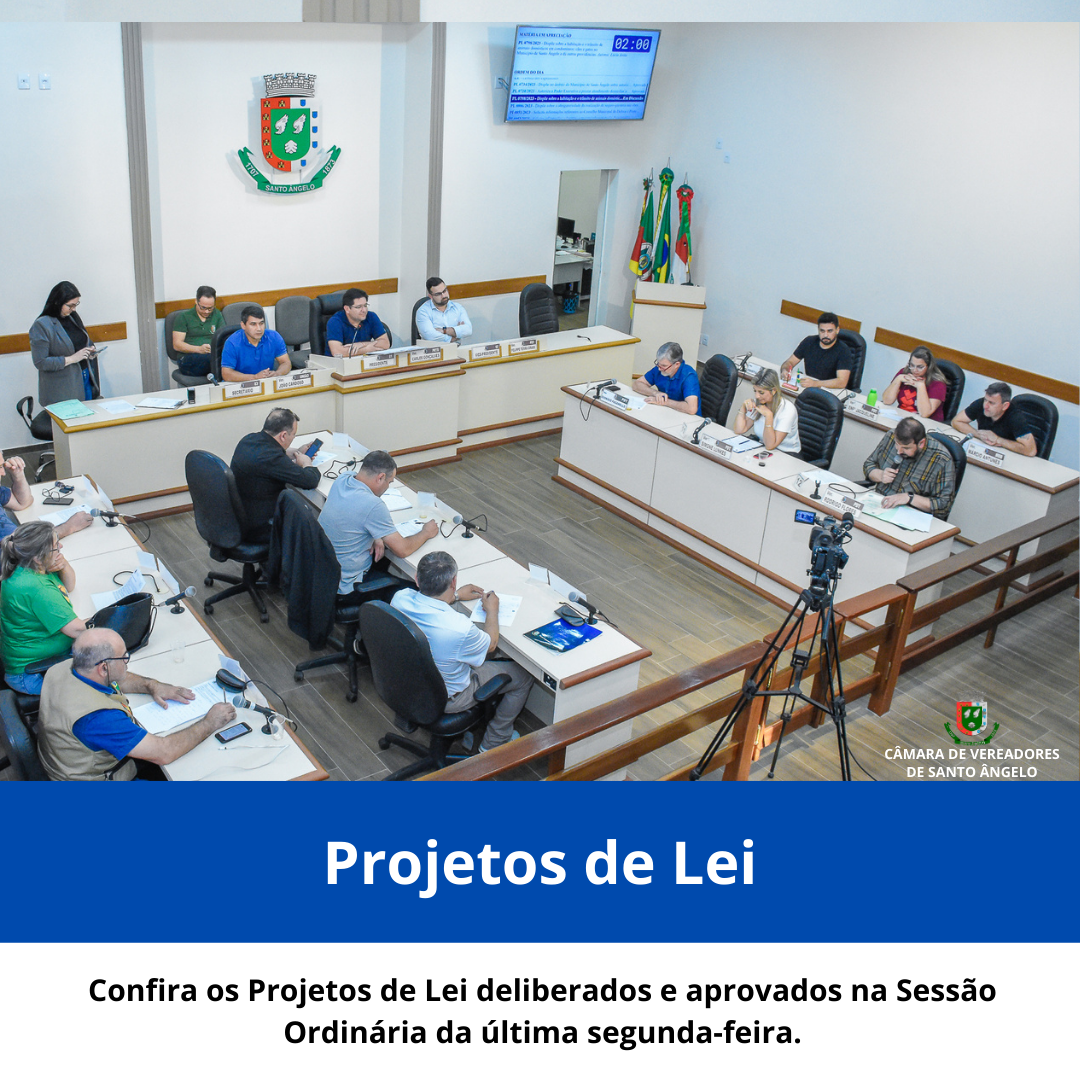  Sessão Ordinária da última segunda-feira teve dois Projetos de Lei aprovados e dois encaminhados ao Executivo como sugestão