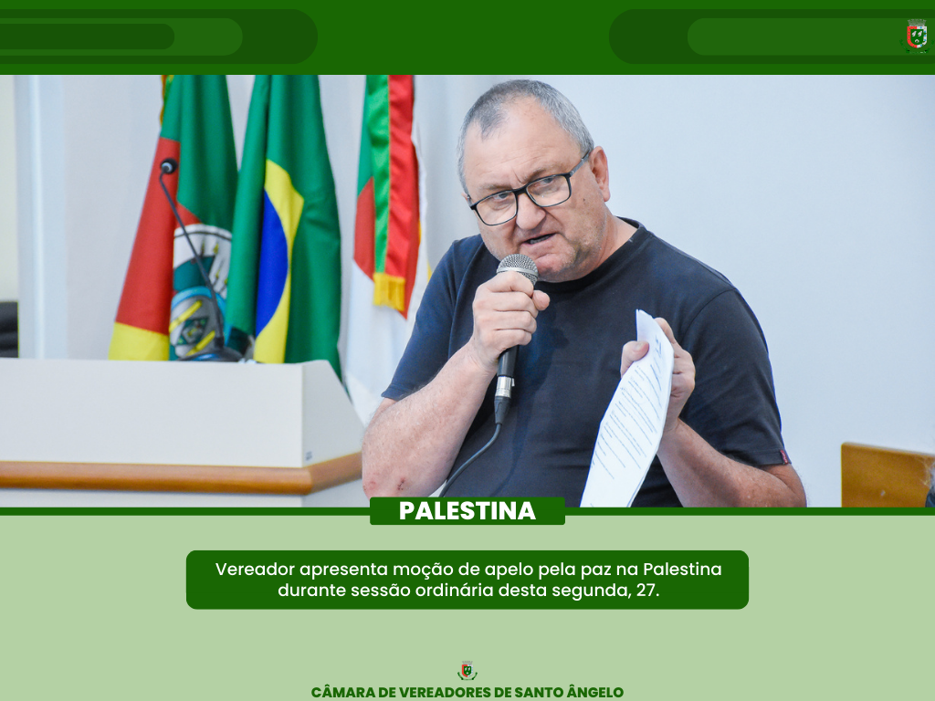 Aprovada por maioria moção pela paz na Palestina