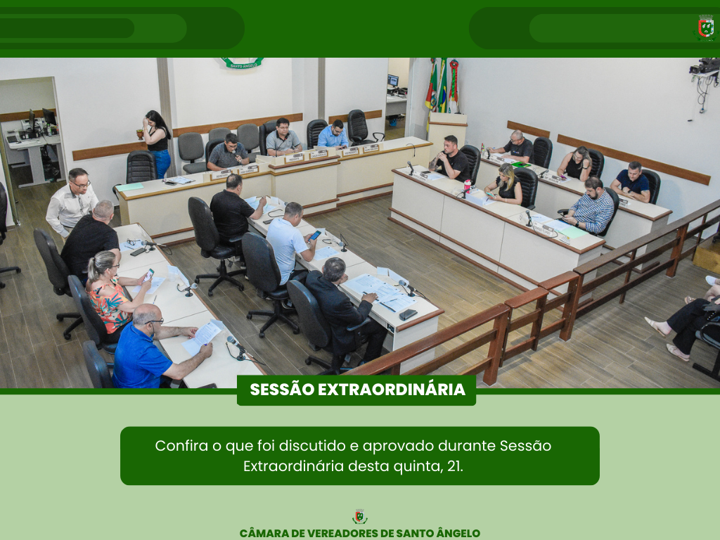 Legislativo realizou Sessão Extraordinária