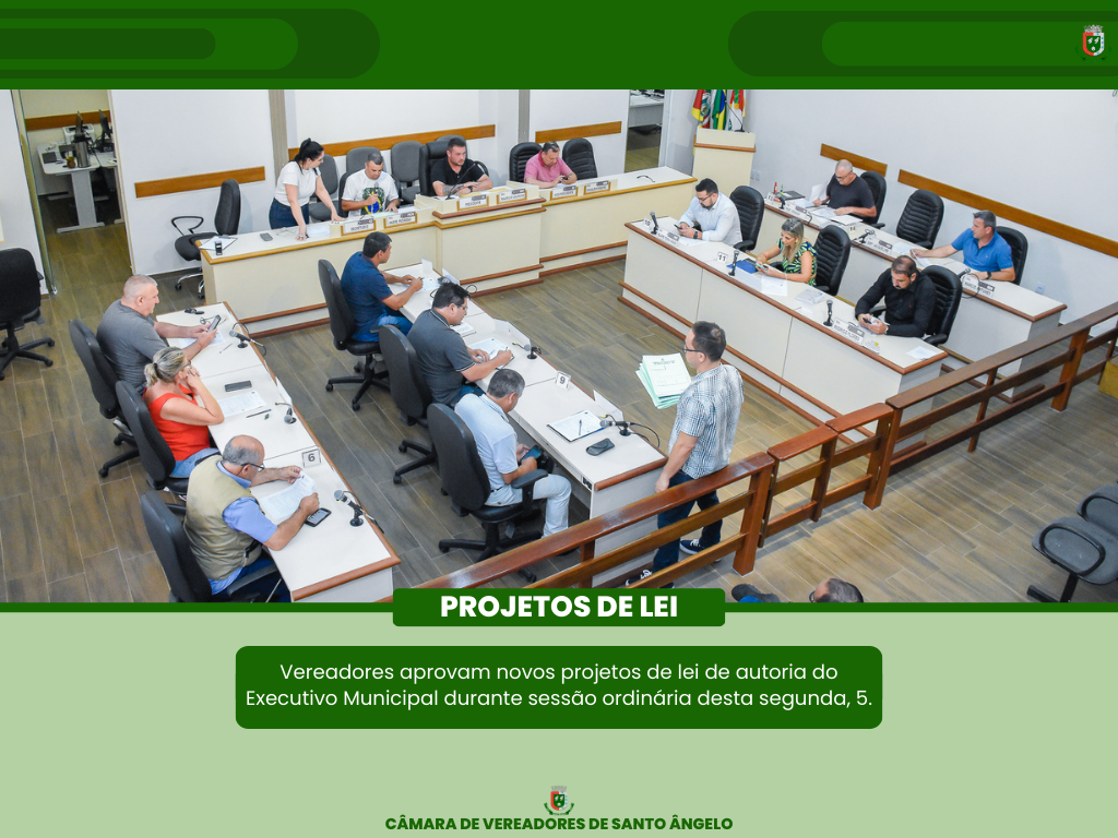 Aprovados cinco Projetos de Lei durante a Sessão da última segunda-feira