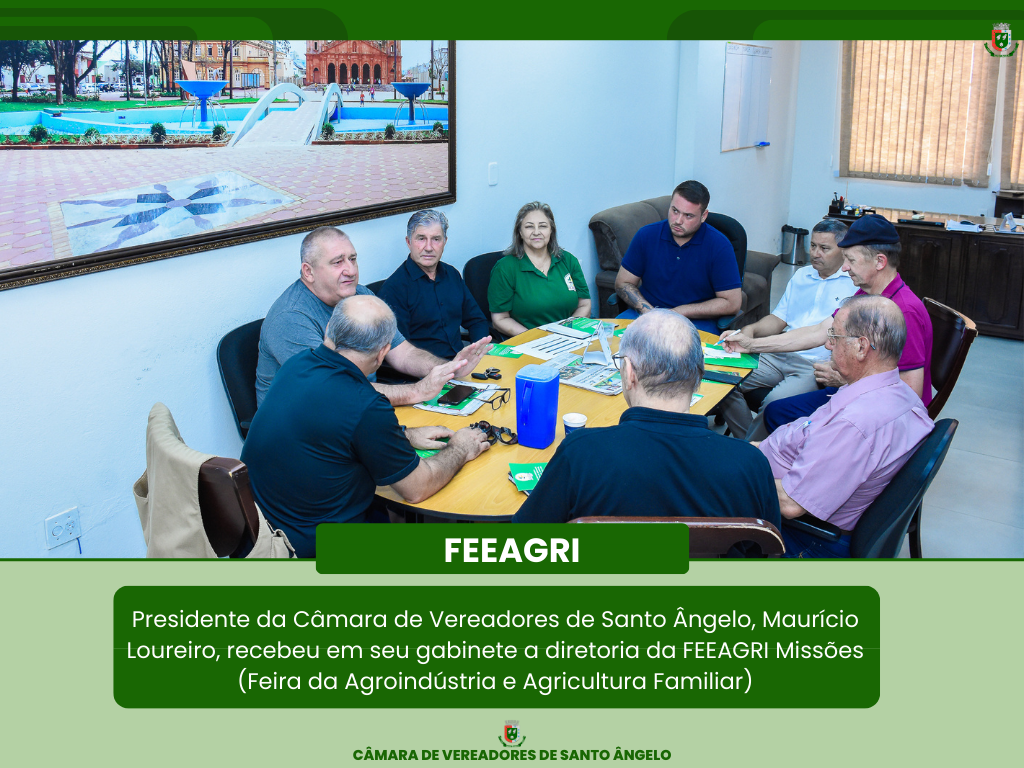 Presidente do Legislativo Maurício Loureiro recebeu em seu gabinete a diretoria da FEEAGRI