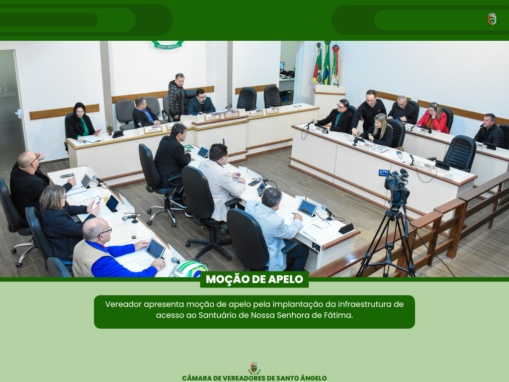  Câmara aprova moção de apelo pela implantação da infraestrutura de acesso ao Santuário de Nossa Senhora de Fátima  