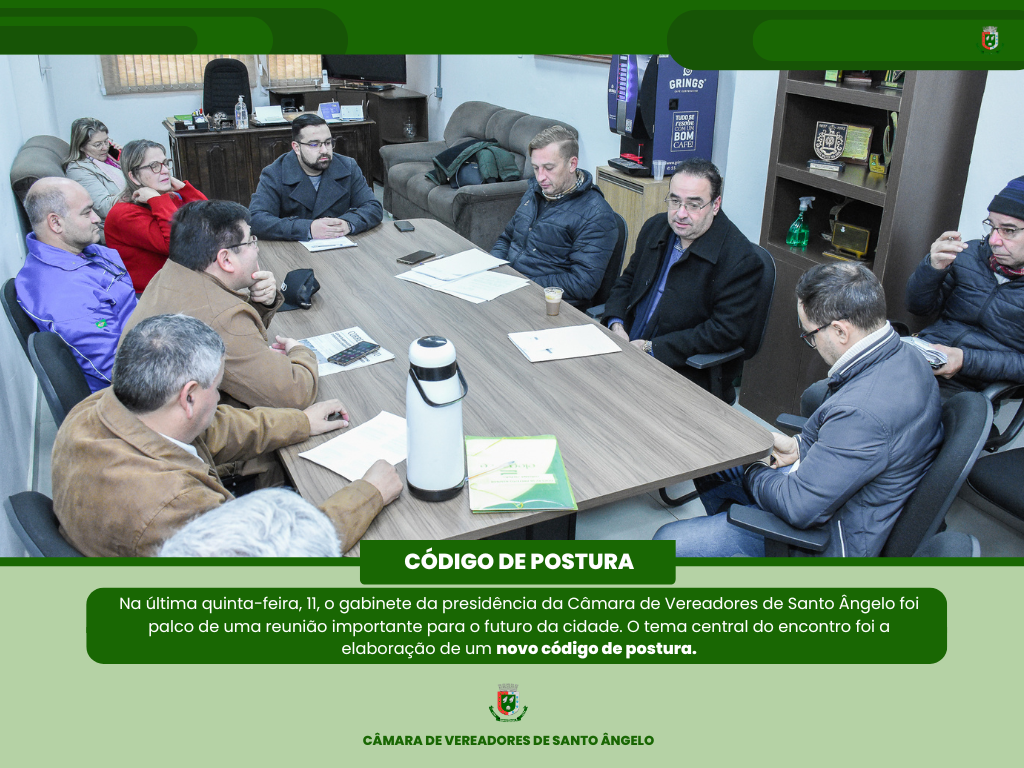 Vereadores discutem o elaboração de um novo código de postura de Santo Ângelo