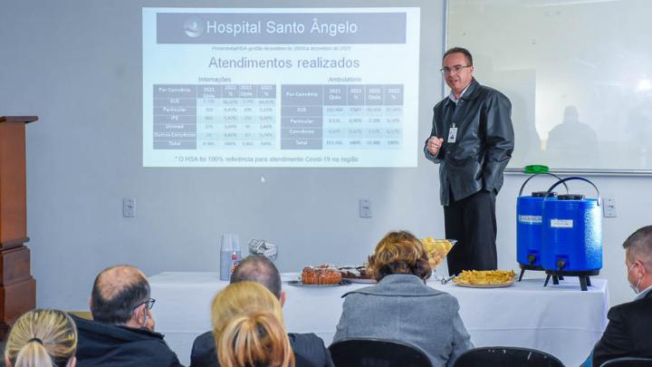 Hospital Santo &Acirc;ngelo realiza presta&ccedil;&atilde;o de contas referente a gest&atilde;o 2020/2022.