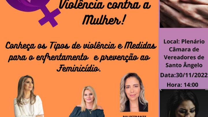 Procuradoria da mulher convida para encontro no dia, 30, em pauta: Viol&ecirc;ncia contra mulher