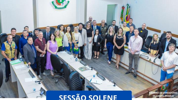 Legislativo realiza  Sess&atilde;o Solene em homenagem aos 150 anos de emancipa&ccedil;&atilde;o pol&iacute;tico-administrativa de Santo &Acirc;ngelo